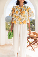 ÉZIA Blanche - Blouse Citrons