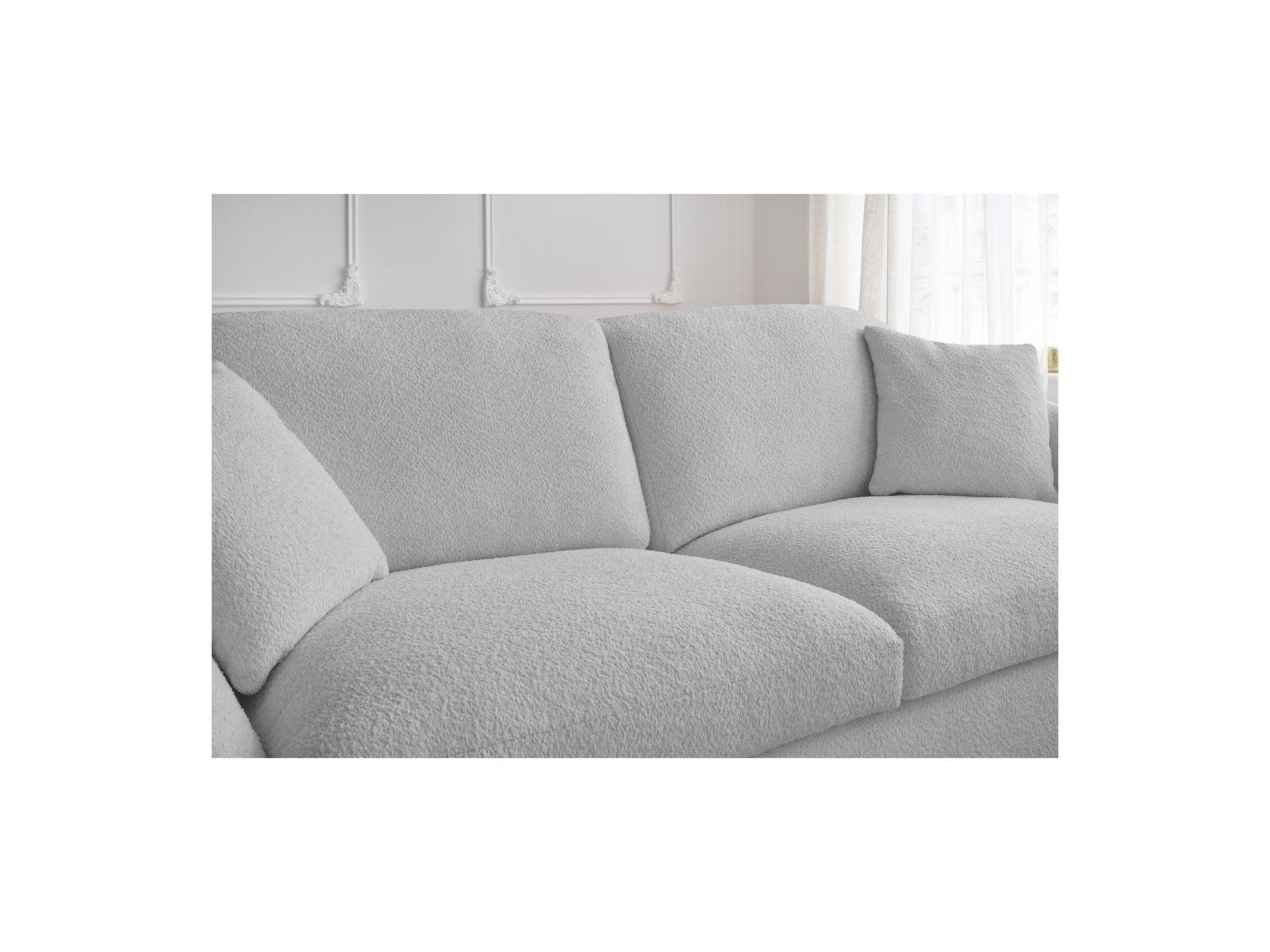 Cezanne - Straight Sofa Bed with Express Opening - Bouclé Fabric
