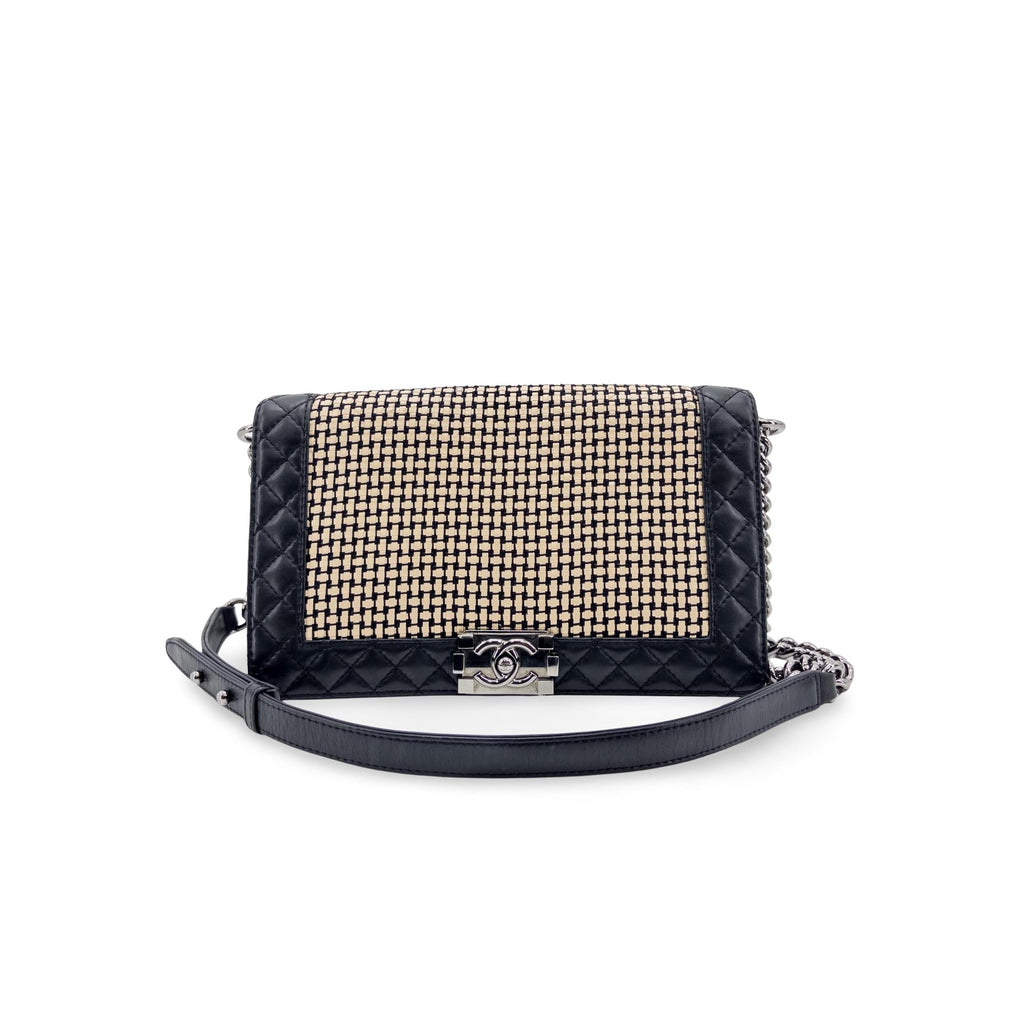 Sac Porté Épaule Chanel Reverso Boy Flap Old Medium Cuir - Noir