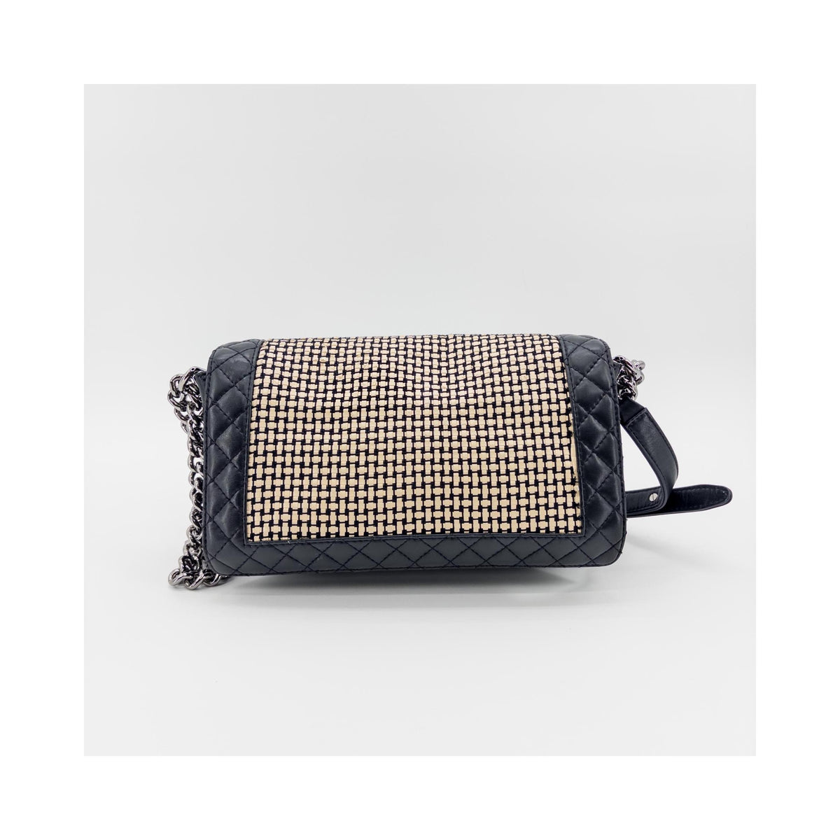 Sac Porté Épaule Chanel Reverso Boy Flap Old Medium Cuir - Noir