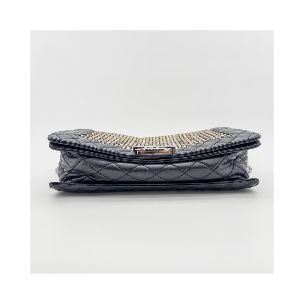 Sac Porté Épaule Chanel Reverso Boy Flap Old Medium Cuir - Noir