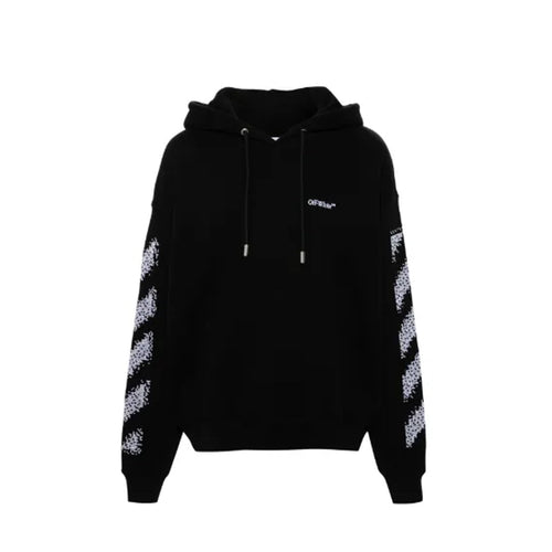 Sweatshirt Off-White Pixel Diag Skate Hooded - Black - Homme