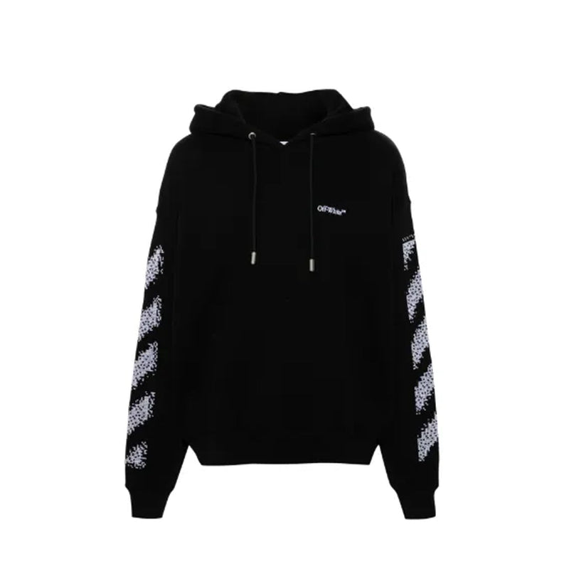 Sweatshirt Off-White Pixel Diag Skate Hooded - Black - Homme