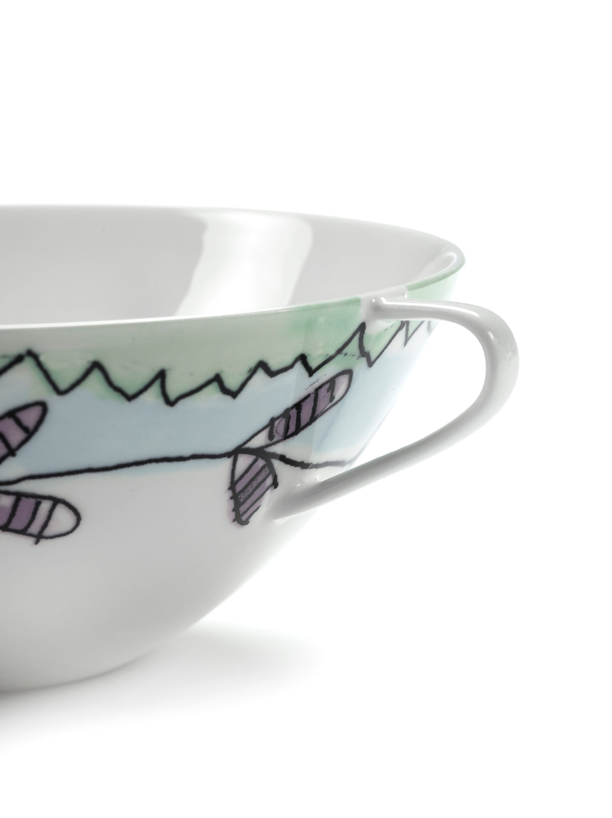 Midnight Flowers - Lot De 2 Consommés - Porcelaine Bone China - Blossom Milk