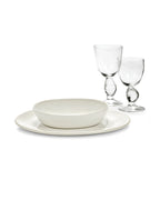 Out Of Lines - Lot De 2 Assiettes Creuses - S - Grès - Blanc Cassé