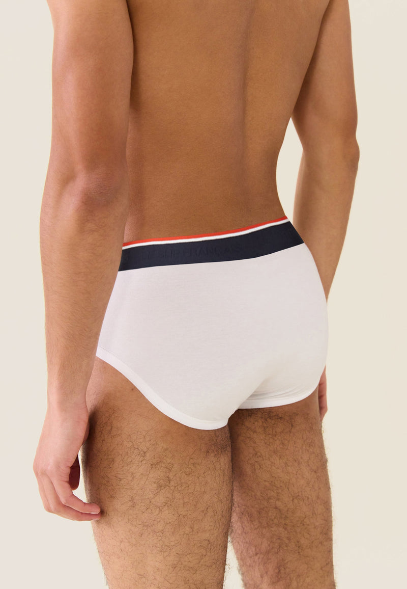 Slip Blanc En Coton Avec Cocarde - Terrible Blanc