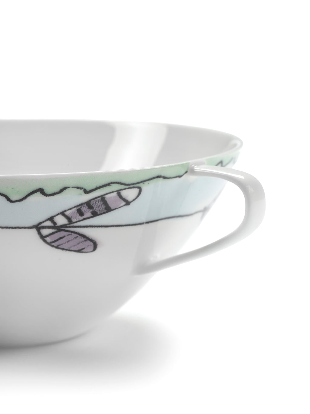 Midnight Flowers - Lot De 2 Tasses À Thé - Porcelaine Bone China - Blossom Milk
