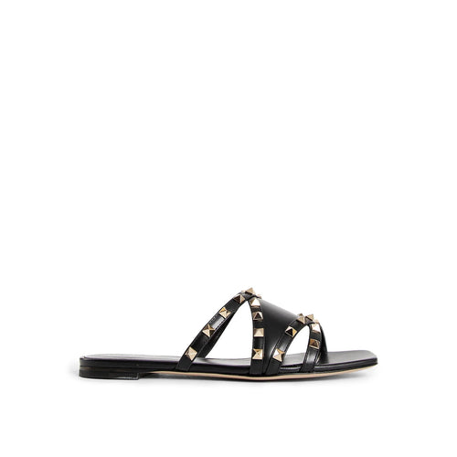 Sandales - Valentino Garavani Rockstud Leather Flat - Black
