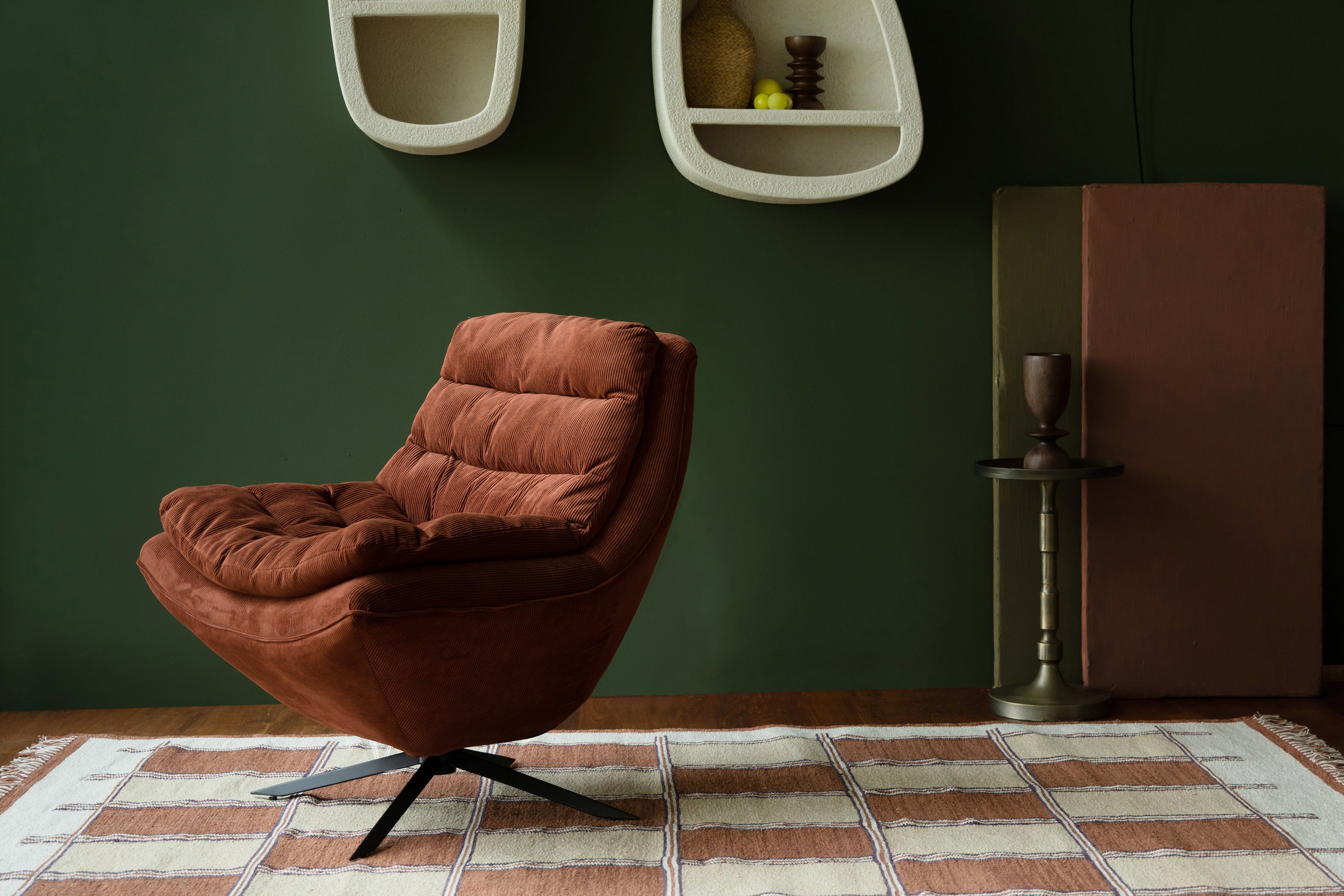 Gambit - Rug - Cotton - Beige/Terracotta