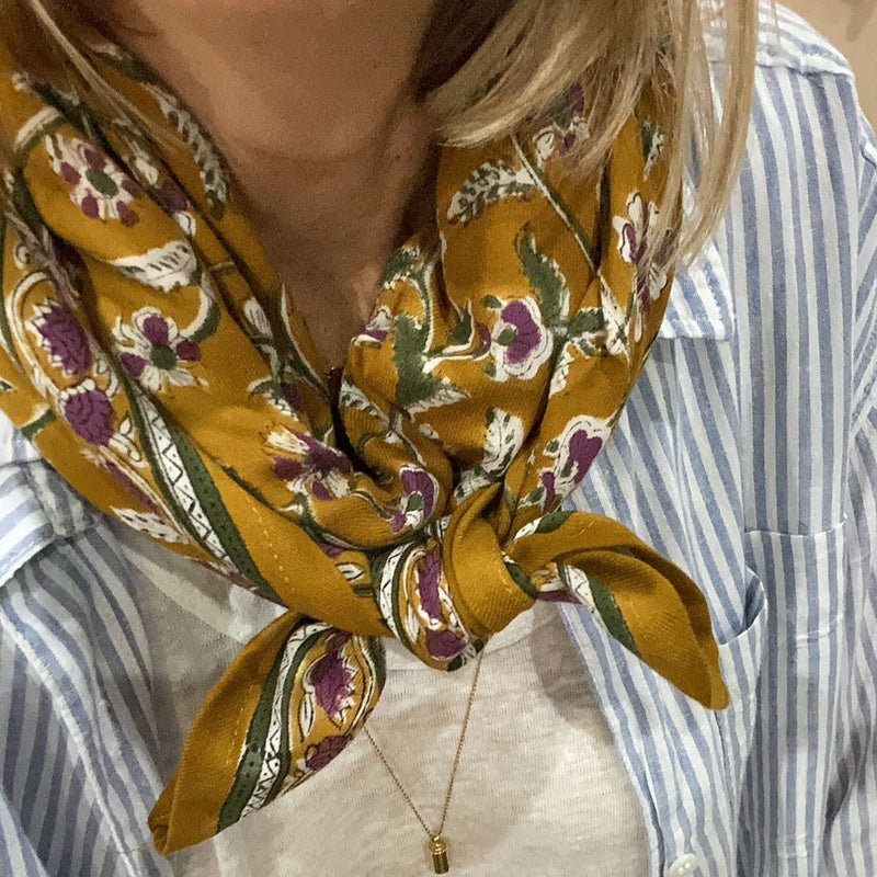 Foulard Adulte Delhi Cumin 100 Cm