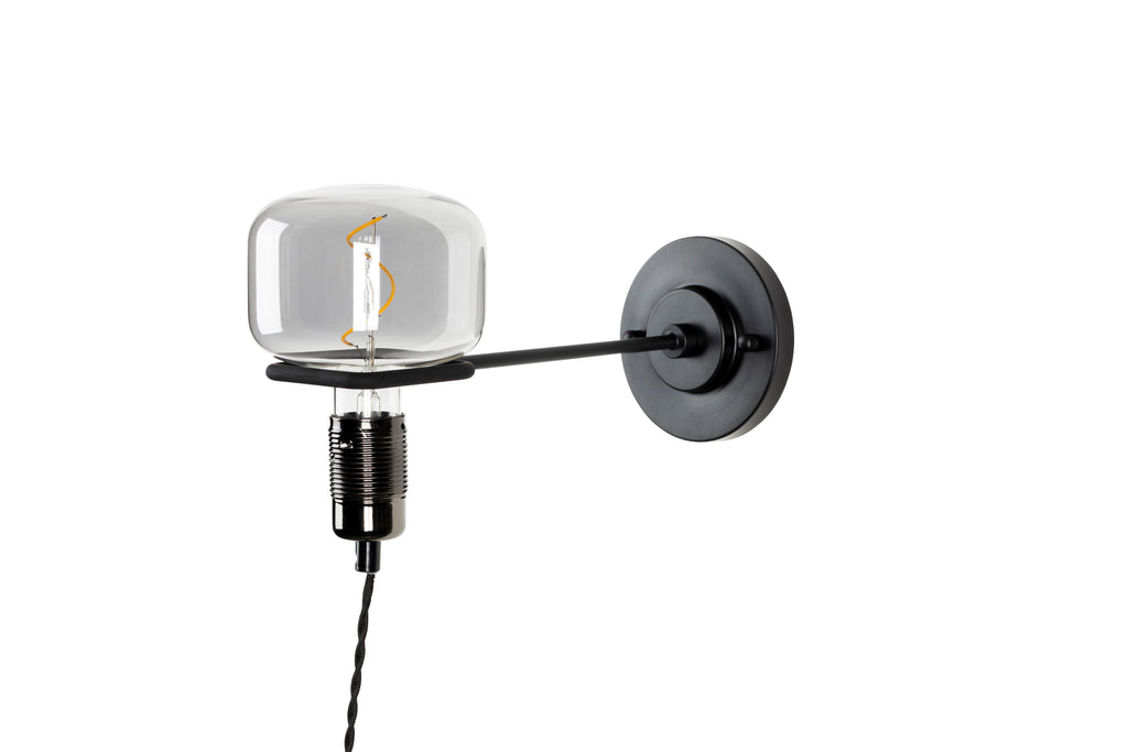 Hazy - Wall Light - Glass - Black