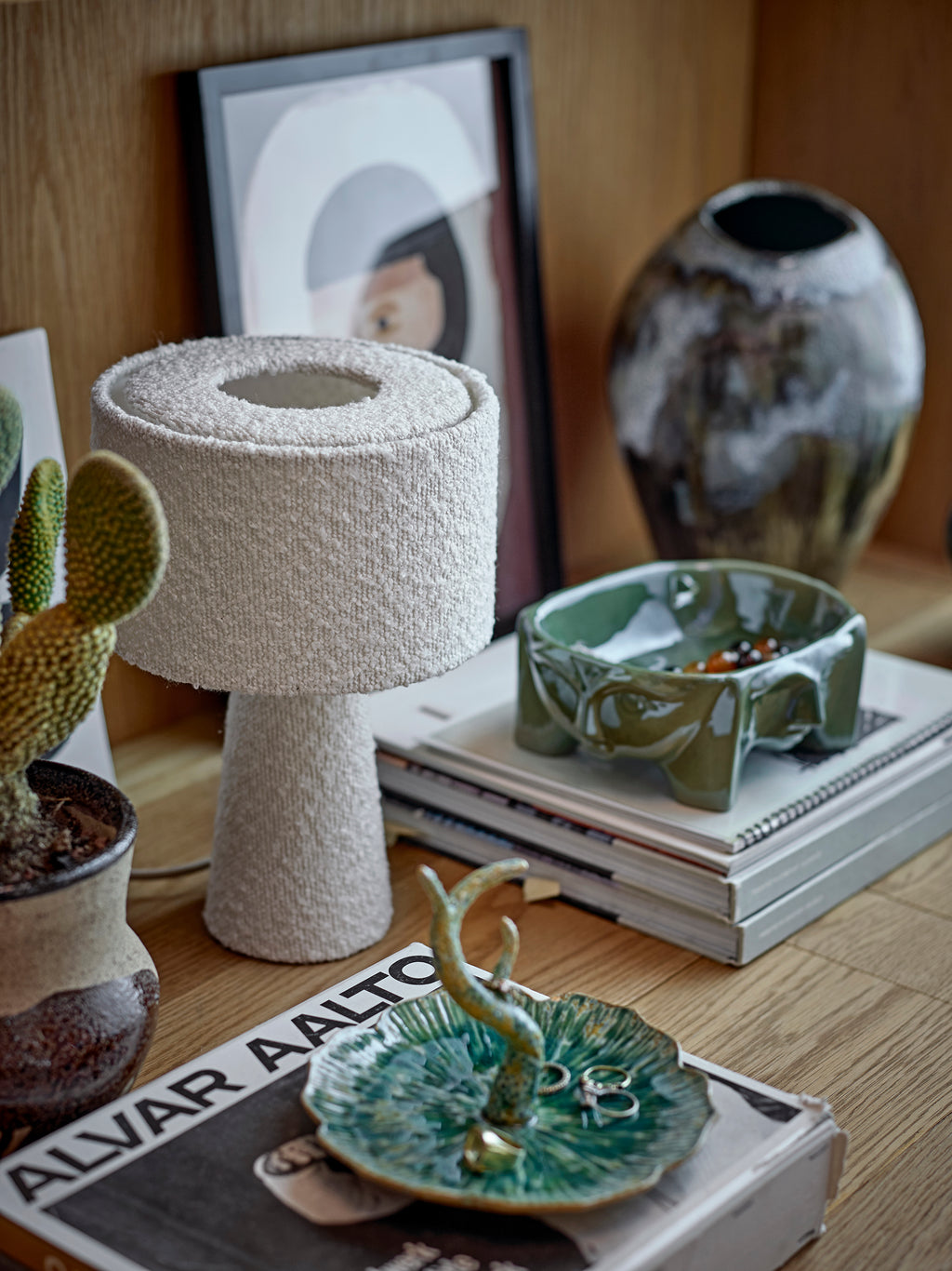 Emmie - Table Lamp - White - Polyester