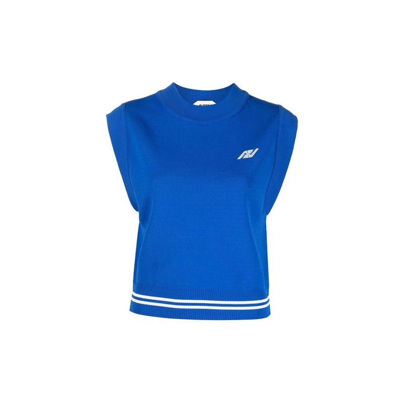 Gilet Knitted Vest - Blue - Femme