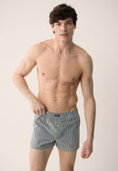 Caleçon Matelas Vert À Rayures En Coton - Jacques Rayures Matelas Vert