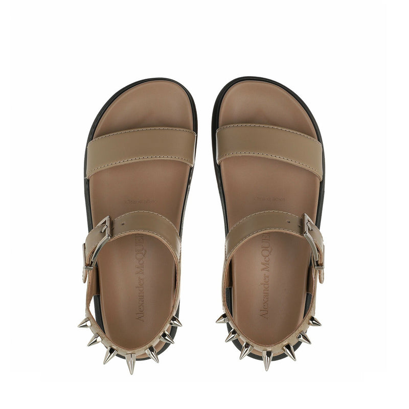 Sandales - Alexander Mcqueen Spikes Leather - Beige