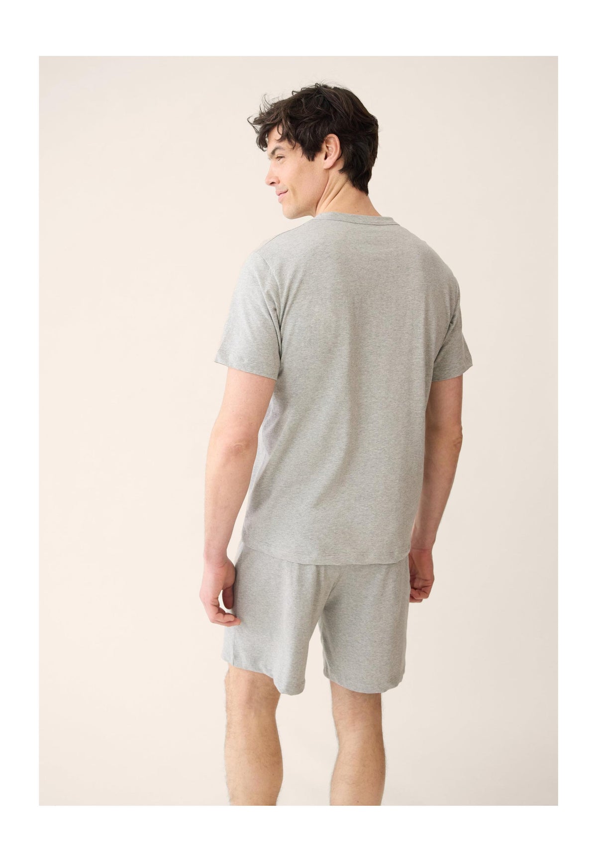Formidable Short-Sleeved Pyjama Top and Invincible Shorts Set - Grey