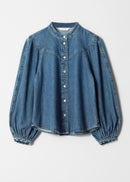 Blouse Pa Tina Denim Blouse - Blue - Women