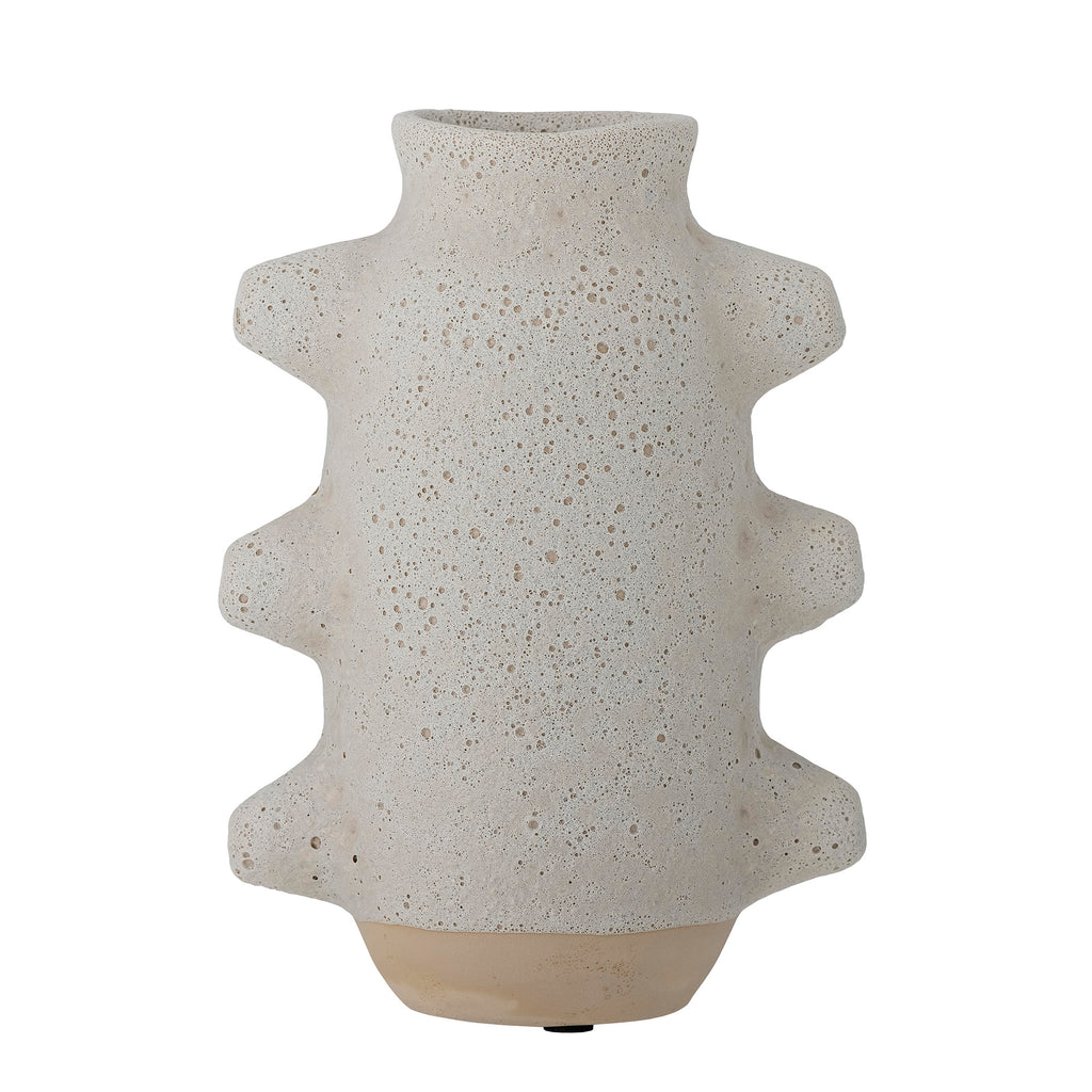 Birka - Jarrón Decorativo - Blanco - Cerámica