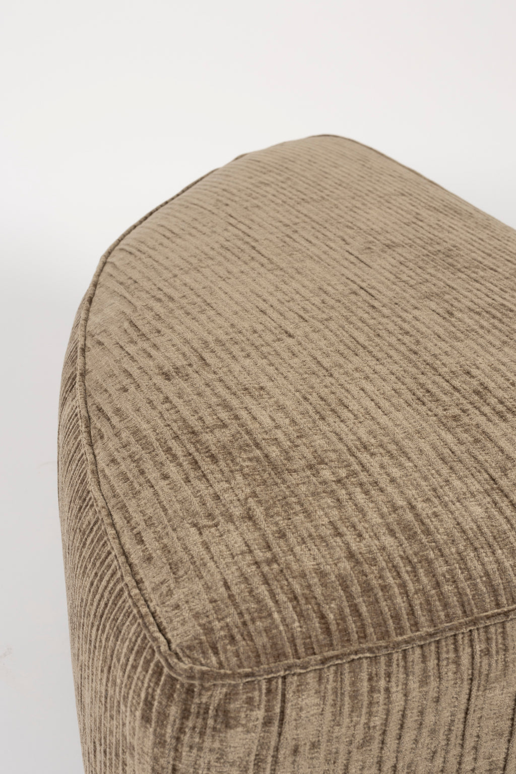Hunter - Élément de canapé Pouf Pie droit - Tissu - Vert mousse