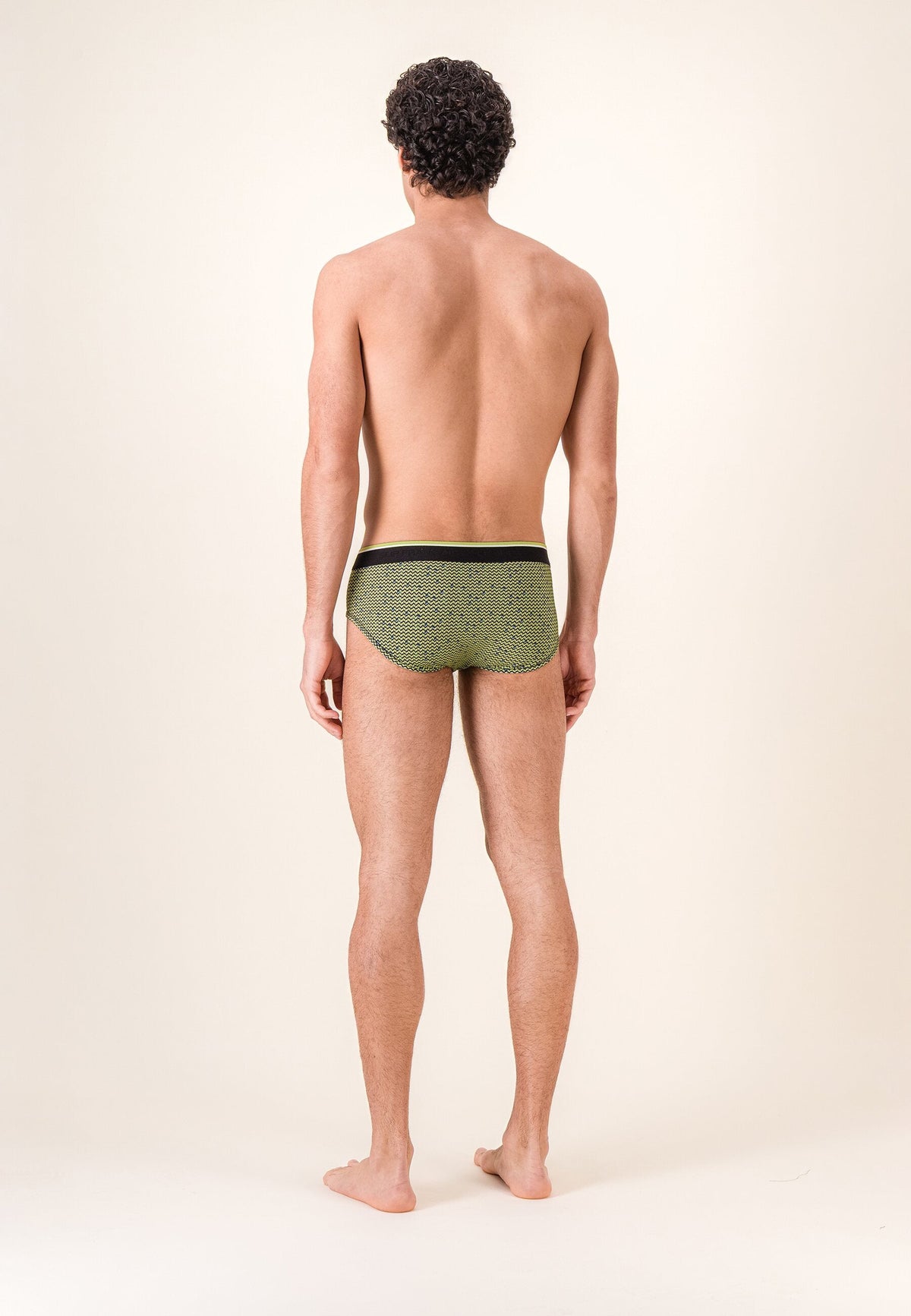 Terrible Chevron Cotton Briefs - Anise Yellow