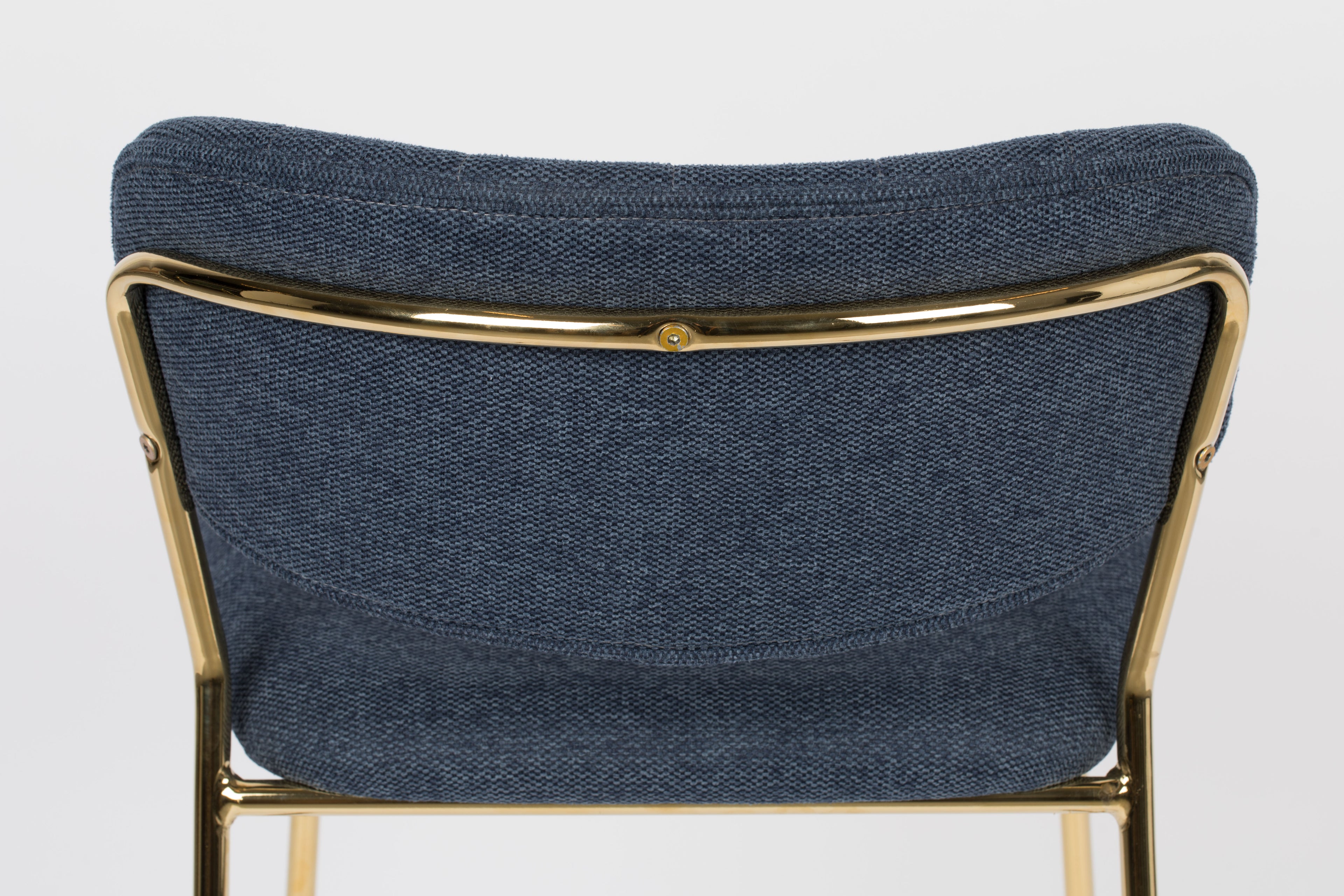 Jolien - Bar & Counter Stool - Fabric - Gold/Dark Blue