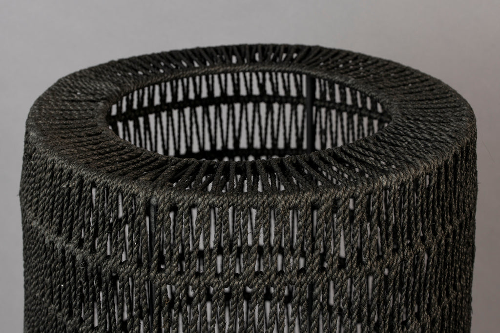 Kari - Floor lamp - Jute - Black