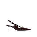 Escarpins - Saint Laurent 'Carine' Leather Slingback - Burgundy