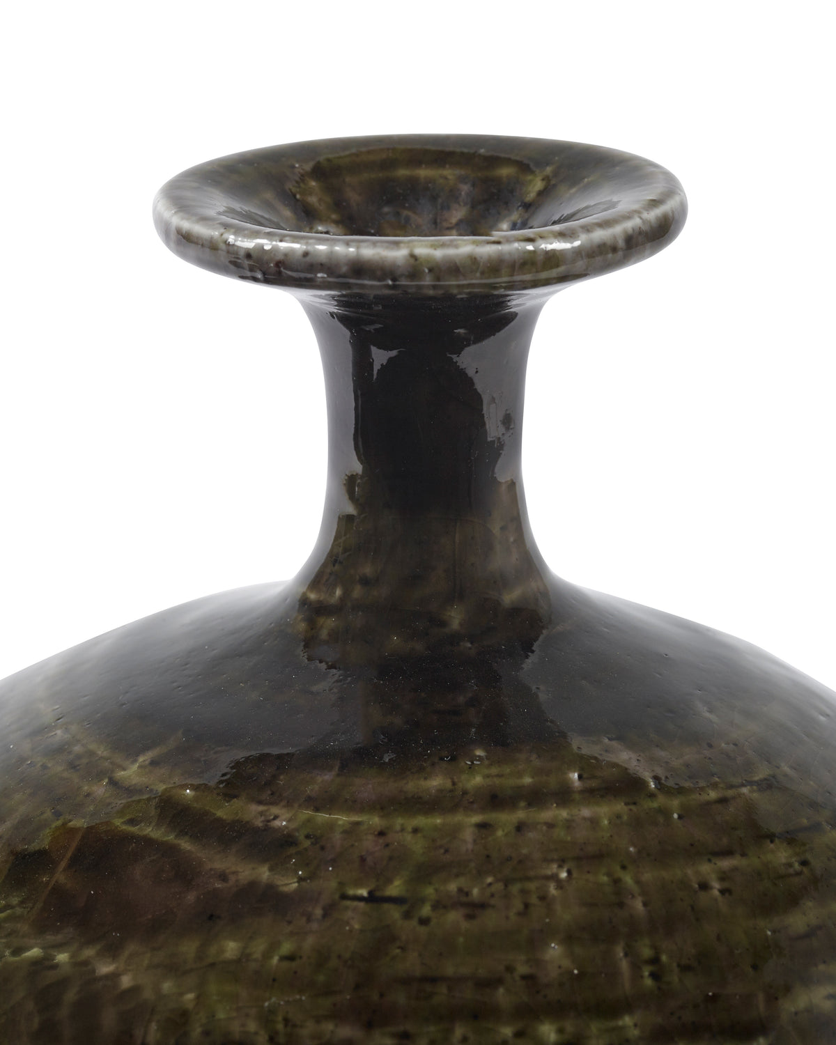 Glazed Shades - Vase - L - Grès - Vert Foncé
