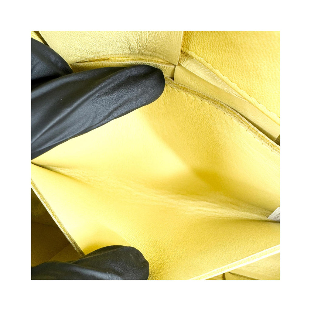 Pochette Bottega Veneta Cassette Belt Cuir - Jaune