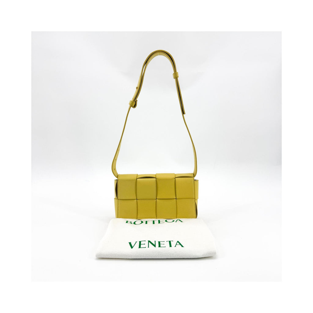 Pochette Bottega Veneta Cassette Belt Cuir - Jaune