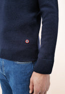 Pull Homme Bleu Marine En Maille - Jean Pull Marine