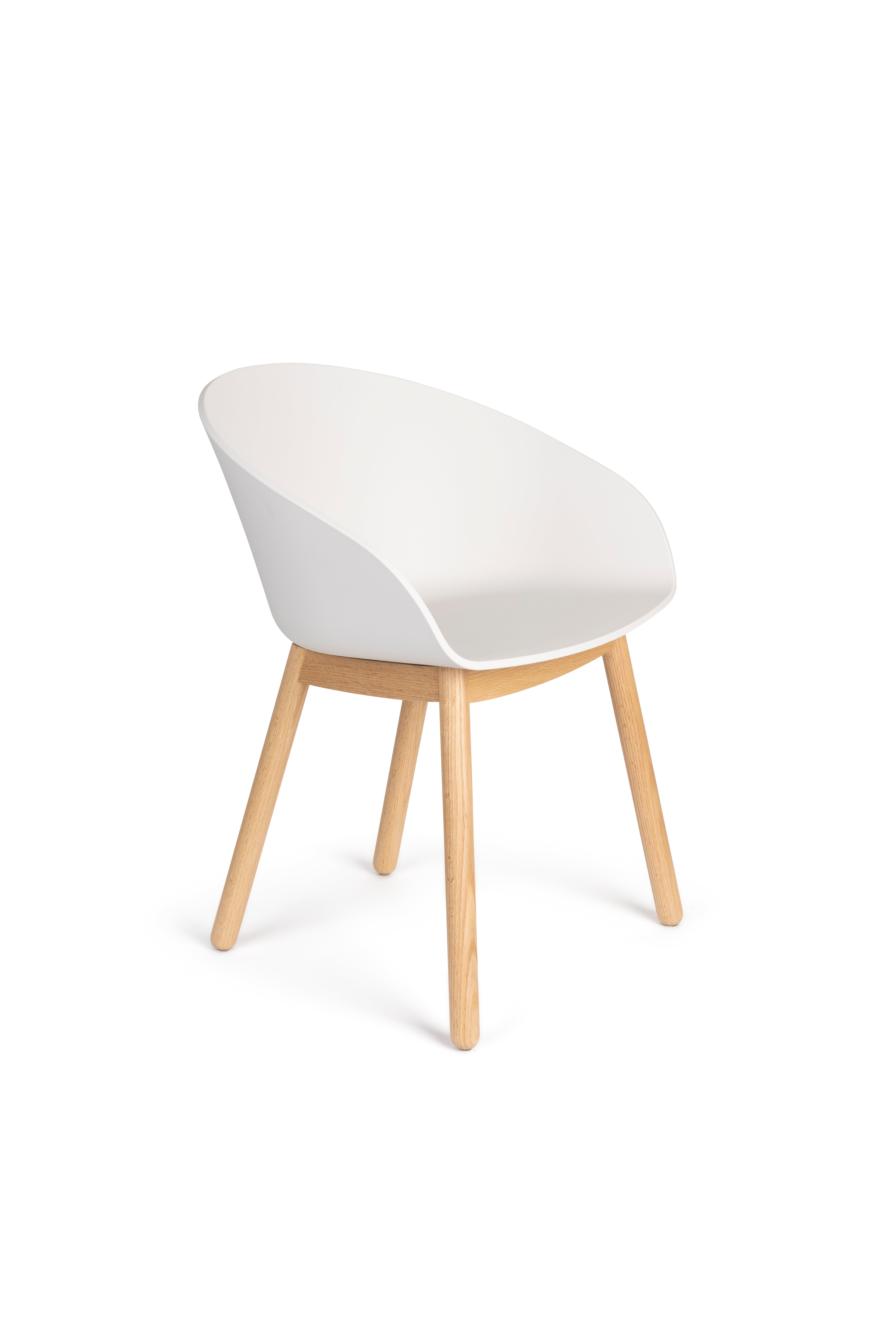 Void - Fauteuil De Salle À Manger - Plastique polypropylène - Chêne Blanc Lait
