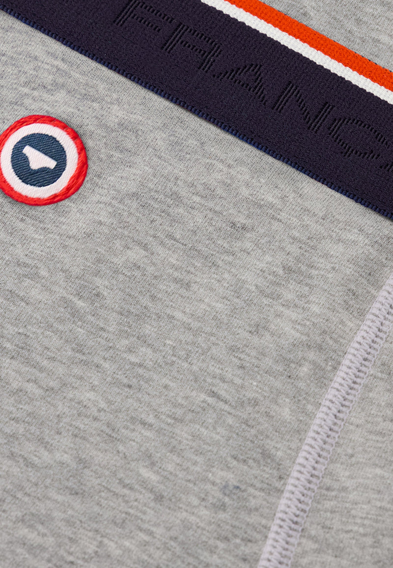 Boxer Long Gris En Coton - Michel Gris