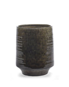 Glazed Shades - Pot De Fleurs 02 - L - Grès - Vert Foncé
