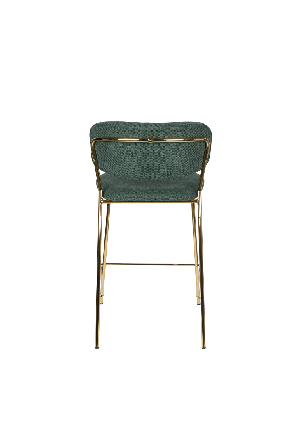 Jolien - Tabouret De Bar & De Comptoir - Tissu - Doré/Vert Foncé