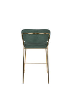 Jolien - Tabouret De Bar & De Comptoir - Tissu - Doré/Vert Foncé