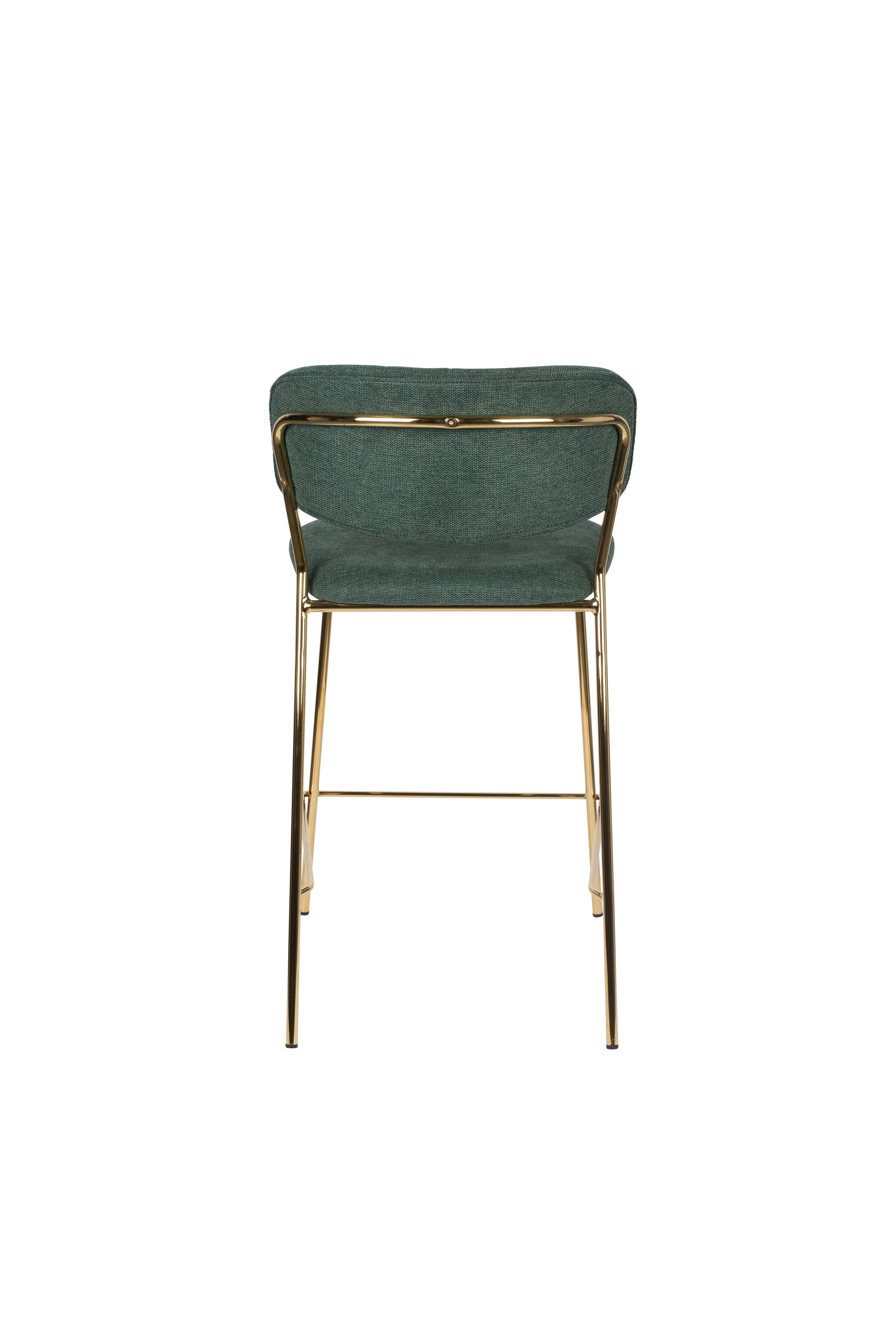 Jolien - Tabouret De Bar & De Comptoir - Tissu - Doré/Vert Foncé