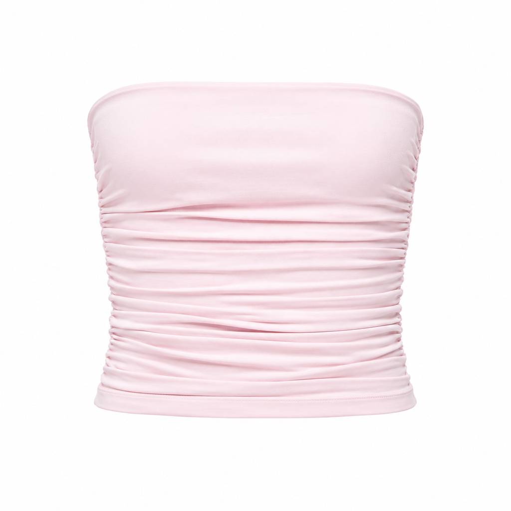 Top Bandeau Noa Ruched - Baby Pink