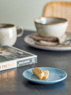 Safie - Set of 12 Plates - Blue - Stoneware