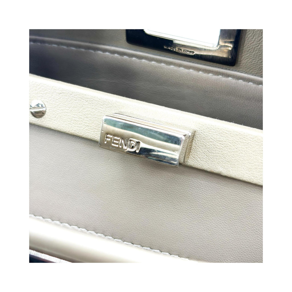 Sac À Main Fendi Peekaboo Regular Cuir - Beige