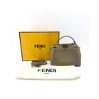 Sac À Main Fendi Peekaboo Regular Cuir - Beige