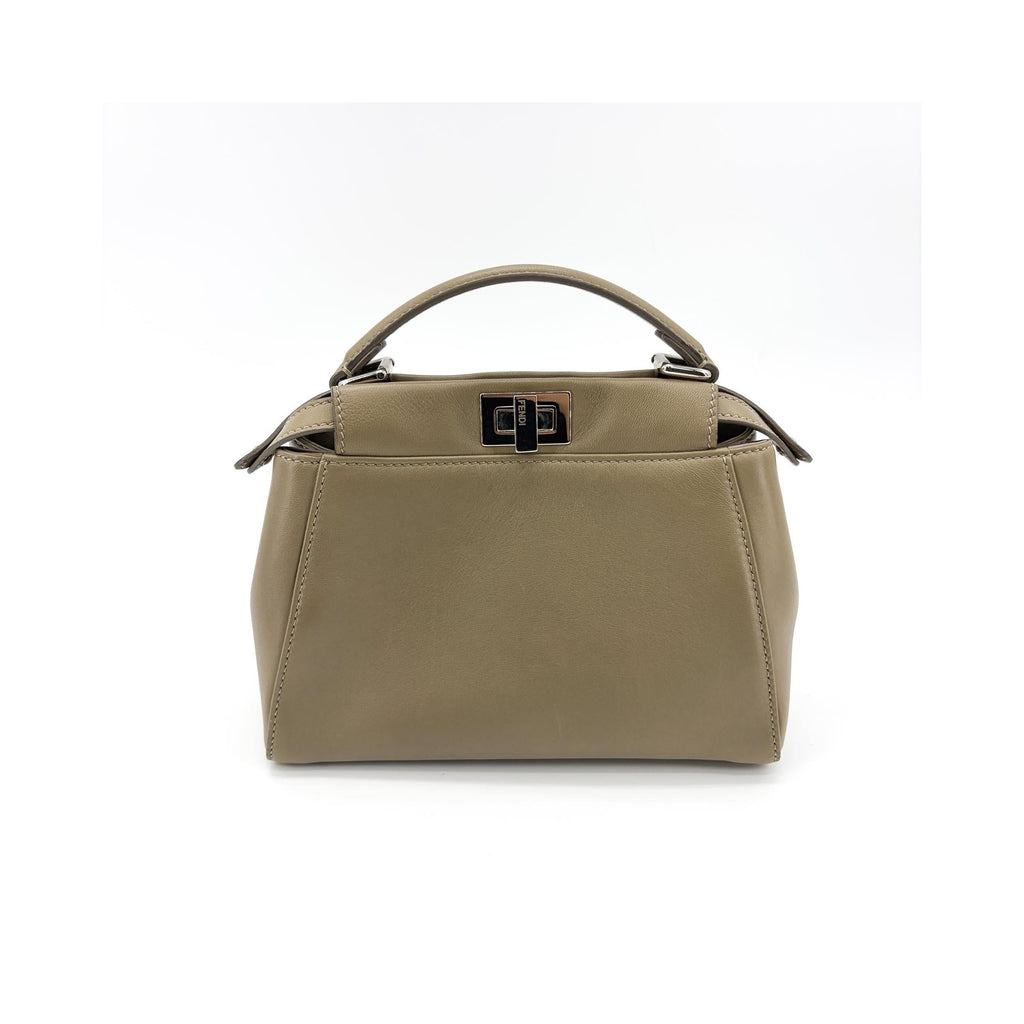 Sac À Main Fendi Peekaboo Regular Cuir - Beige