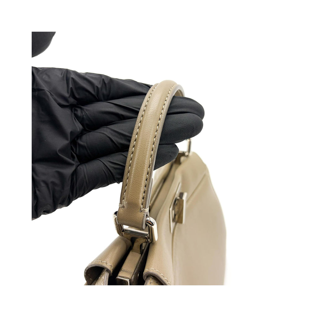 Sac À Main Fendi Peekaboo Regular Cuir - Beige