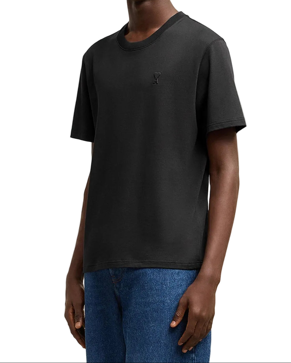 Ami Paris - Camiseta 3D pequeña Ami de Coeur – Negro