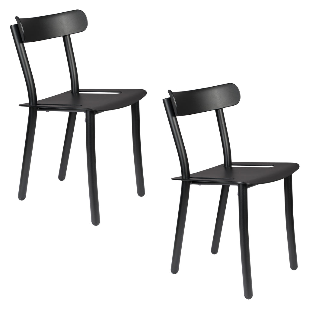 Friday - Outdoor Chair - Aluminum - Black