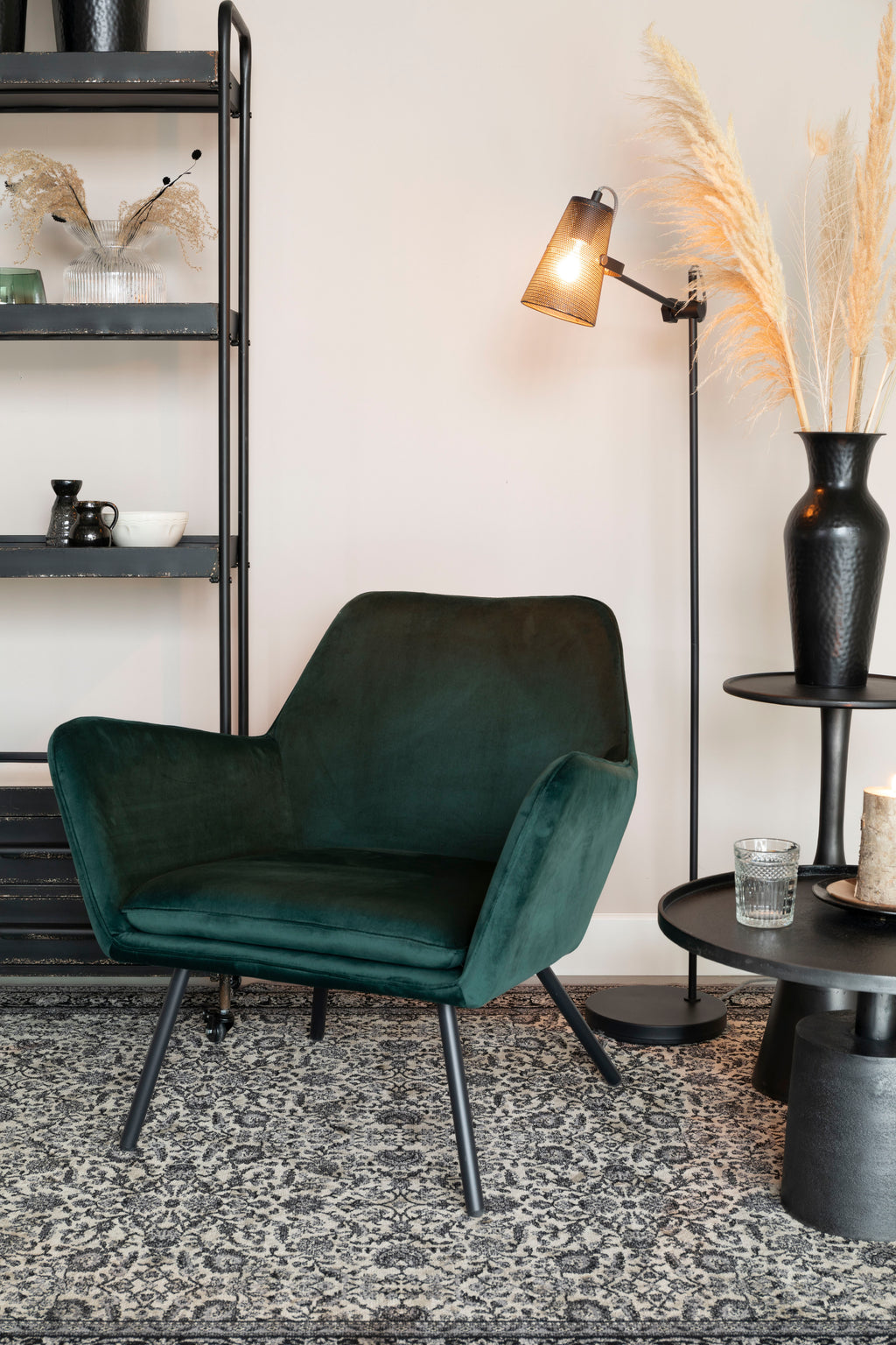 Noah - Side Table - Aluminum - Antique Black