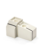 Accessories Silos - Assortiment De 2 Bougeoirs - Porcelaine - Blanc