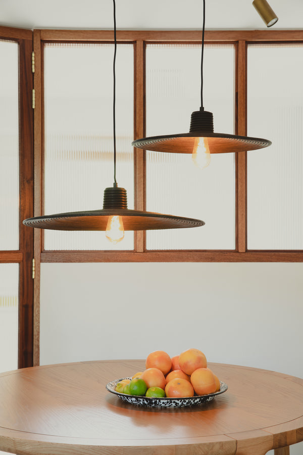 Balance L - Pendant light - Rattan - Black