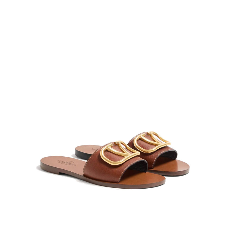 Sandales - Valentino Garavani Vlogo Slide - Brown