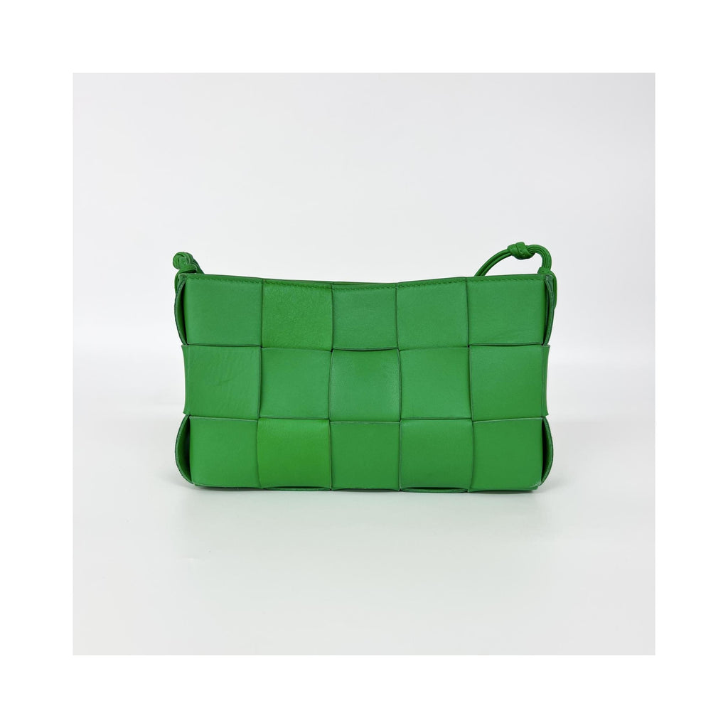 Sac Porté Épaule Bottega Veneta Cassette Mini Cuir - Vert